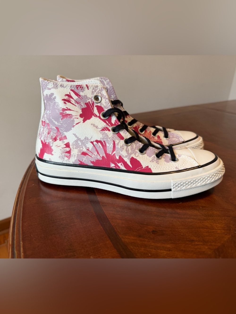 Converse Chuck 71 Hi Pink Floral High Tops Canvas Sneakers Women’s Sz 7.5 Shoes